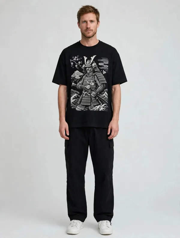 Men_Black_Samurai_Graphic_Oversized_T-Shirt