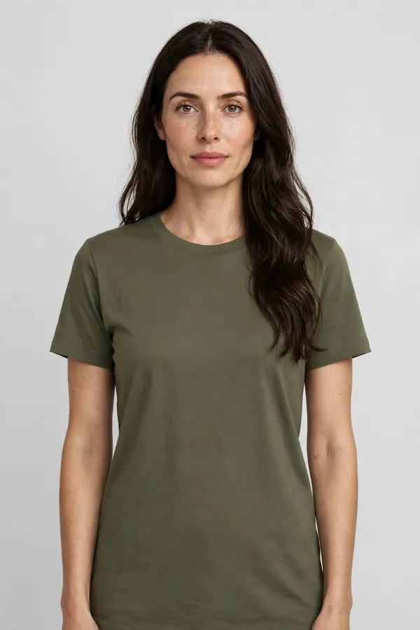 Women_Olive_Solid_T-Shirt