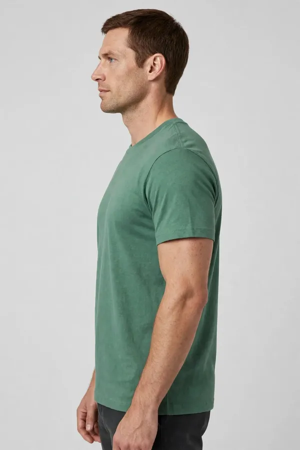 Men_Sea_Green_Solid_T-Shirt