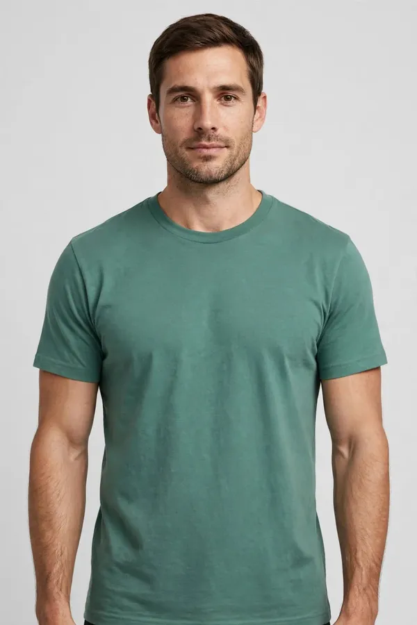 Men_Sea_Green_Solid_T-Shirt