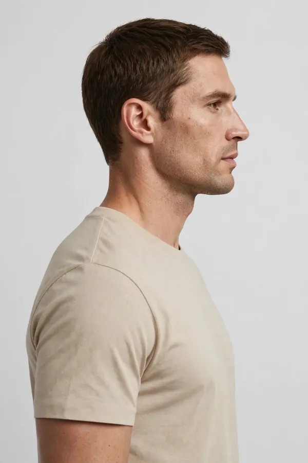 Men_Beige_Solid_T-Shirt