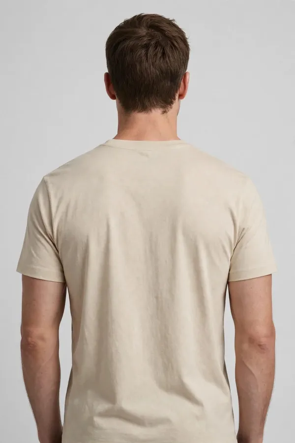 Men_Beige_Solid_T-Shirt