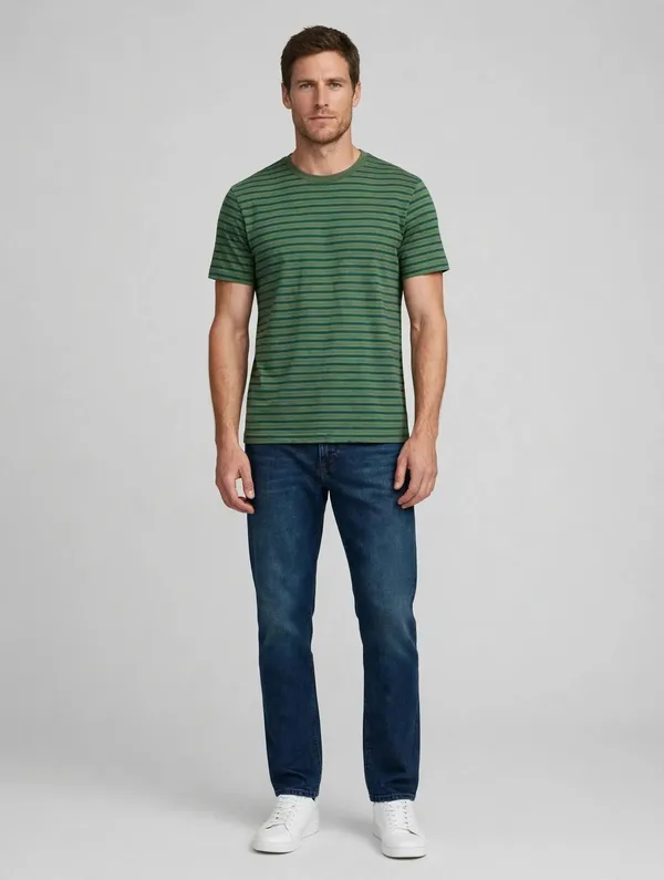 Men_Green_Striped_T-Shirt