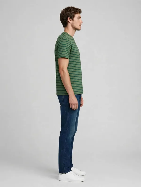 Men_Green_Striped_T-Shirt