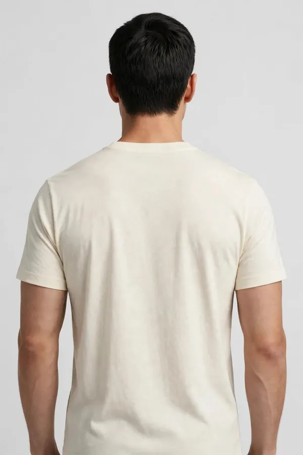 Men_Cream_Solid_T-Shirt