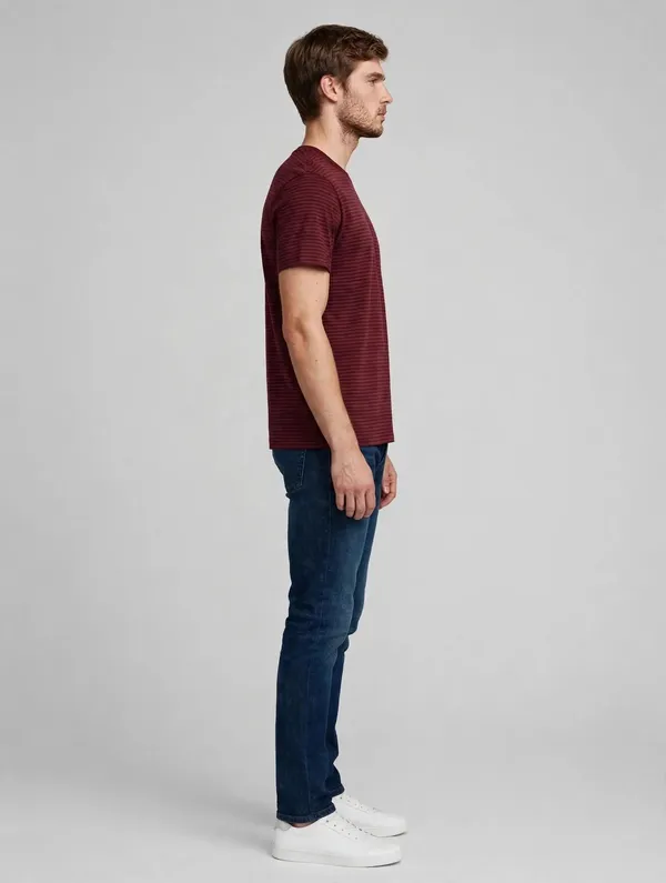 Men_Maroon_Striped_T-Shirt