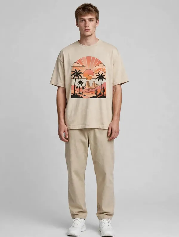 Men_Beige_Sunset_Graphic_Oversized_T-Shirt