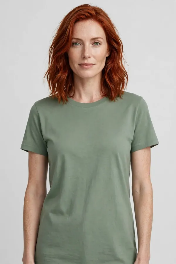 Women_Sage_Green_Solid_T-Shirt