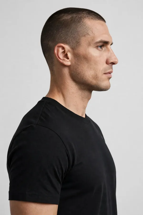 Men_Charcoal_Black_Solid_T-Shirt