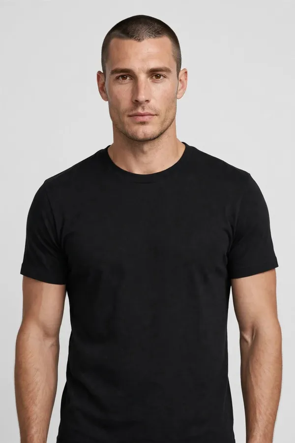 Men_Charcoal_Black_Solid_T-Shirt