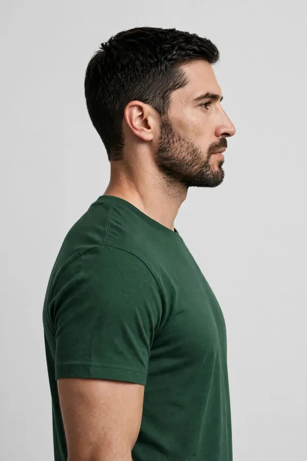 Men_Forest_Green_Solid_T-Shirt