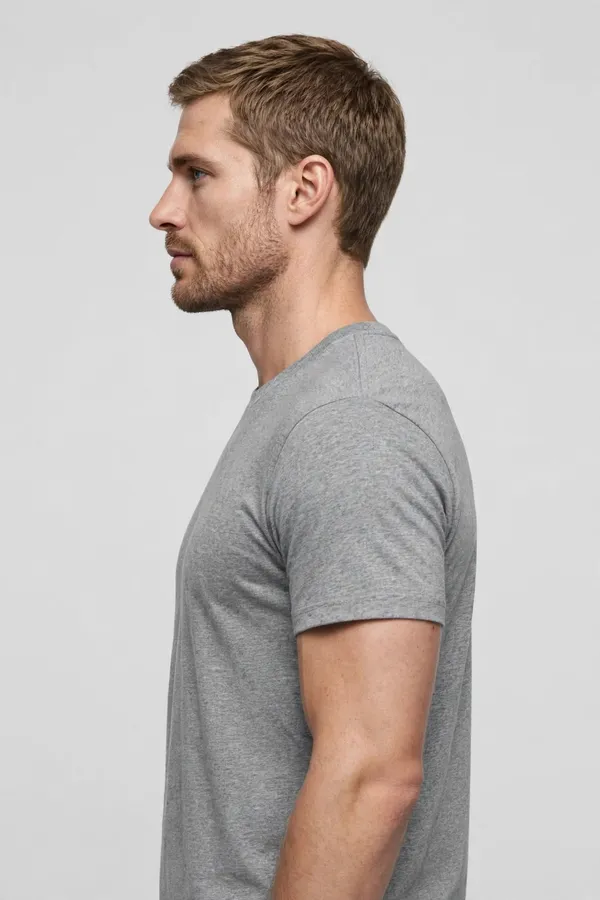 Men_Grey_Melange_Solid_T-Shirt
