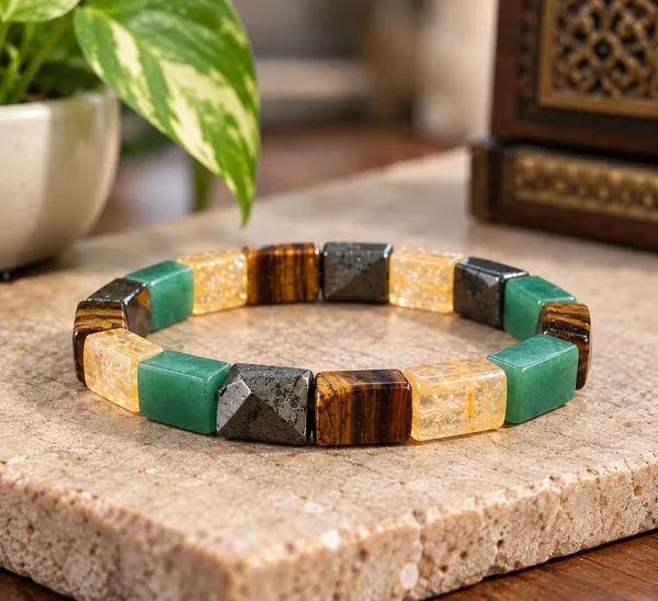 Natural_Wealth_Prosperity_Crystal_Combination_Bracelet_Green_Aventurine_Tiger_Eye_Citrine_Pyrite_Rectangular_Stretch_Bracelet