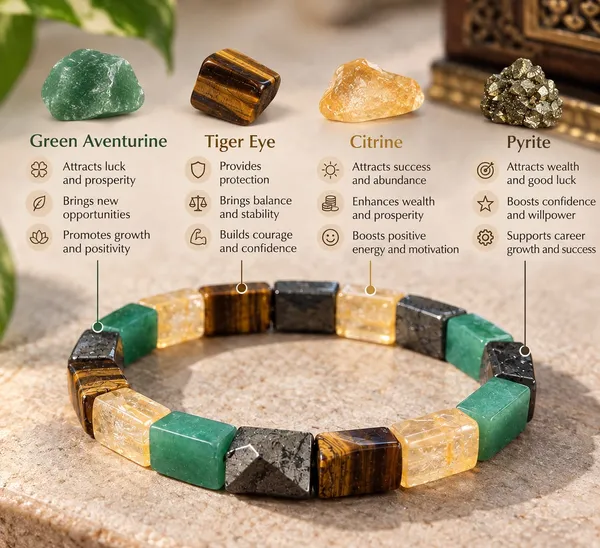 Natural_Wealth_Prosperity_Crystal_Combination_Bracelet_Green_Aventurine_Tiger_Eye_Citrine_Pyrite_Rectangular_Stretch_Bracelet