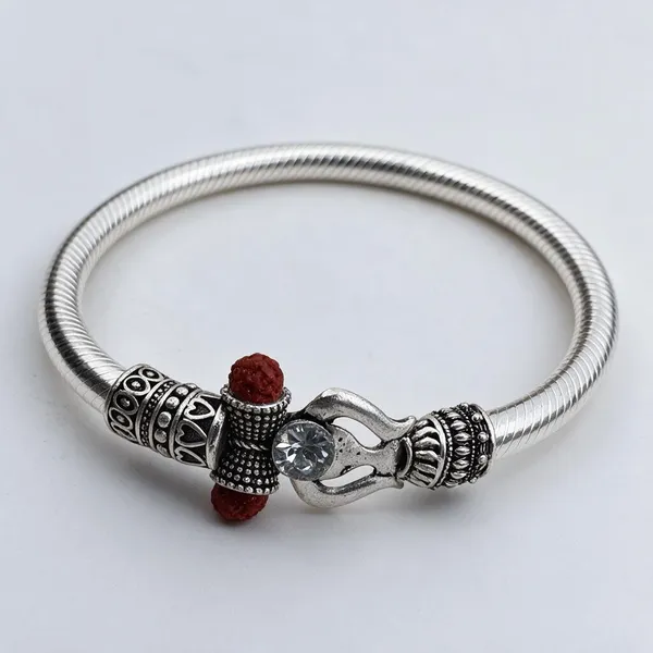 Silver_Tone_Rudraksha_Kada