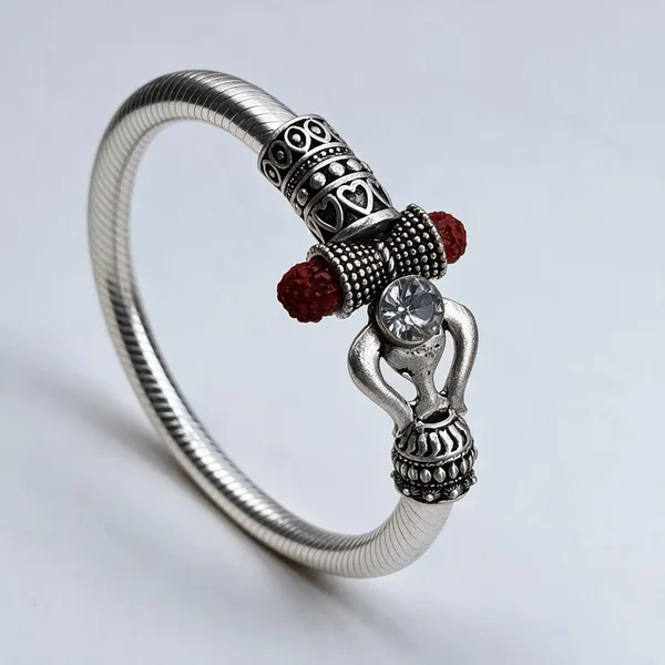Silver_Tone_Rudraksha_Kada