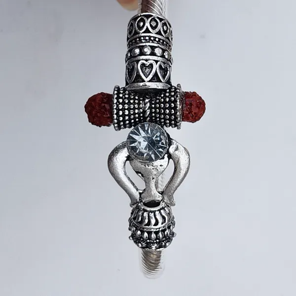 Silver_Tone_Rudraksha_Kada