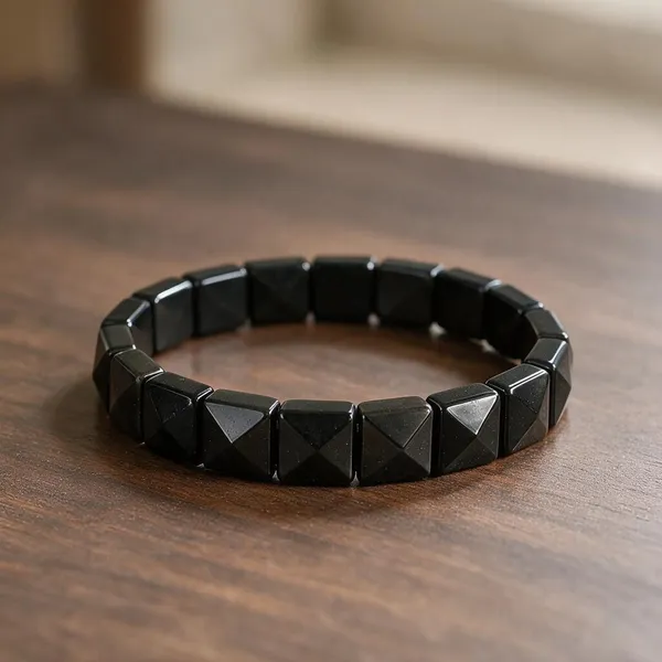 Natural_Black_Obsidian_Pyramid_Cut_Beaded_Stretch_Bracelet_Protection_Grounding_Emotional_Healing_Crystal_Wristband