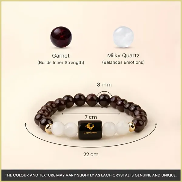 Garnet_Milky_Quartz_Beaded_Bracelet_For_Capricorn
