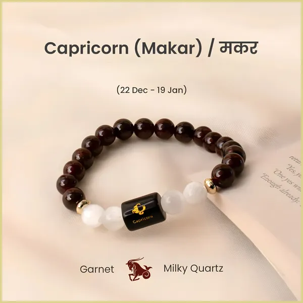 Garnet_Milky_Quartz_Beaded_Bracelet_For_Capricorn