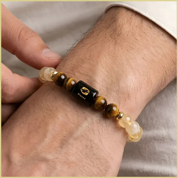 Multicolour_Crystal_Beaded_Pisces_Bracelet_For_Unisex