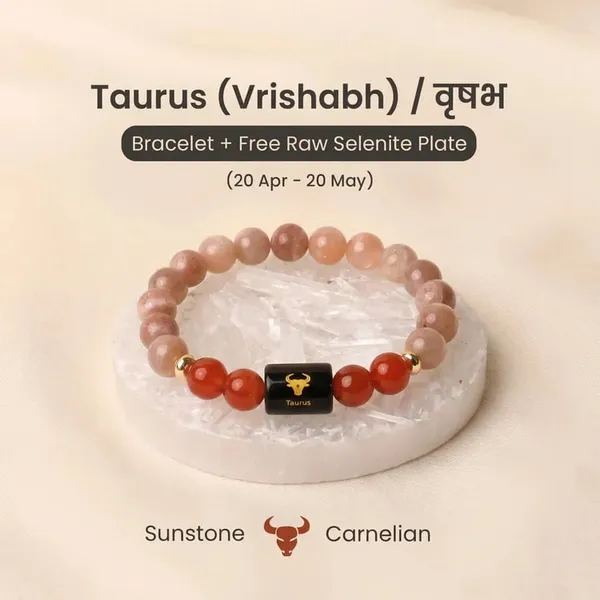 Red_Beaded_Taurus_Bracelet_With_Carnelian_And_Sunstone