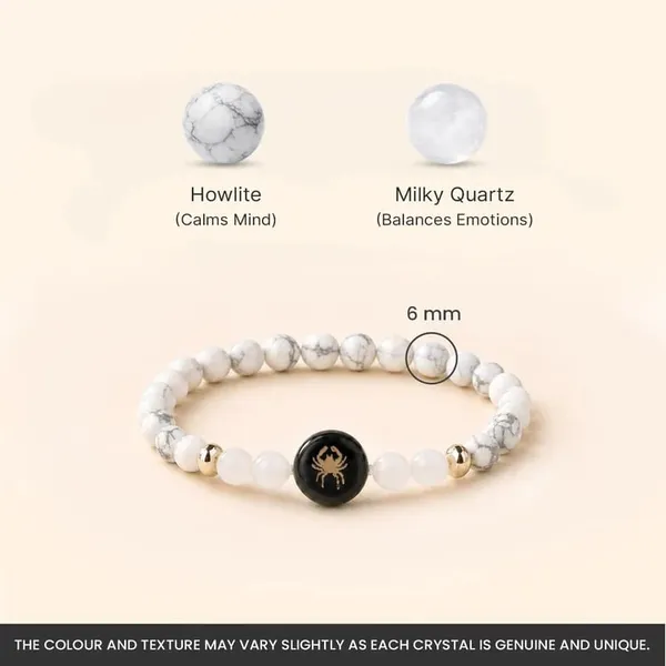 White_Howlite_And_Milky_Quartz_Cancer_Zodiac_Bracelet