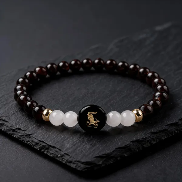 Black_Beaded_Capricorn_Zodiac_Bracelet