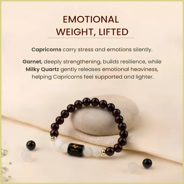 Garnet_Milky_Quartz_Beaded_Bracelet_For_Capricorn