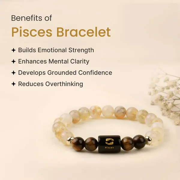 Yellow_Gemstone_Beaded_Pisces_Bracelet_For_Adults