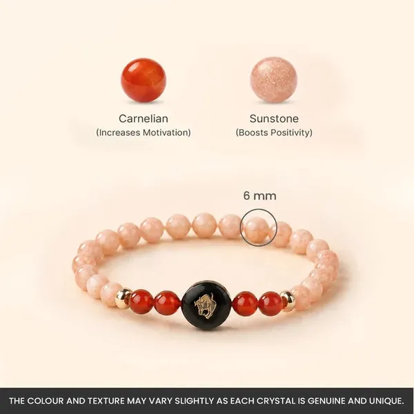 Peach_Beaded_Bracelet_For_Women