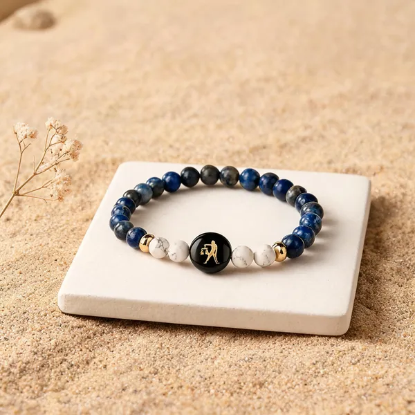 Blue_Natural_Stone_Beaded_Bracelet_For_Women