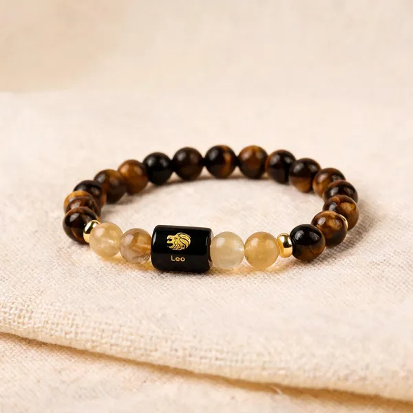 Brown_Tiger_Eye_Citrine_Leo_Zodiac_Bracelet