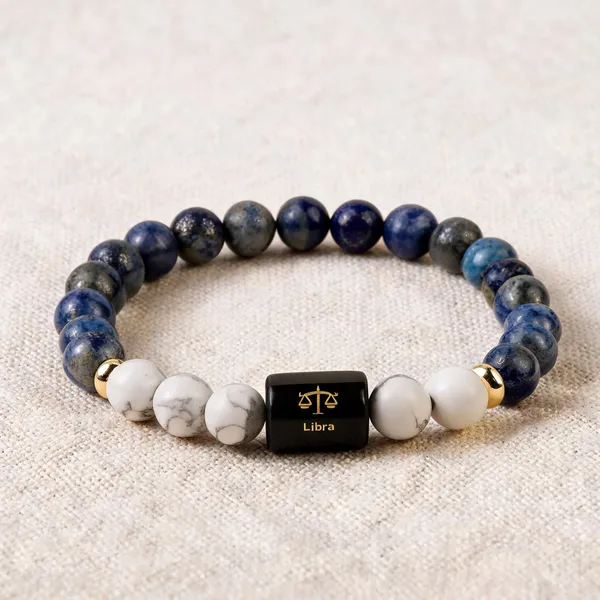 Blue_Natural_Stone_Beaded_Bracelet_For_Women