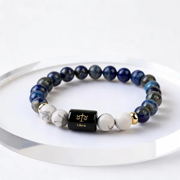 Blue_Natural_Stone_Beaded_Bracelet_For_Women