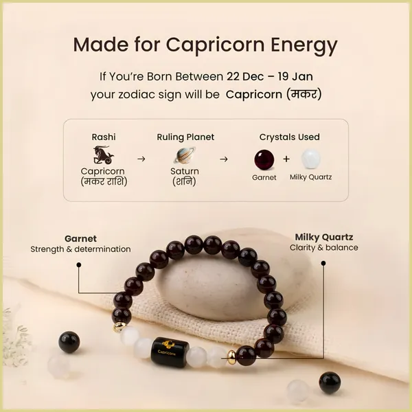 Garnet_Milky_Quartz_Beaded_Bracelet_For_Capricorn
