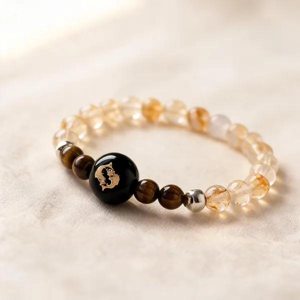 Tiger_Eye_Citrine_Pisces_Beaded_Bracelet