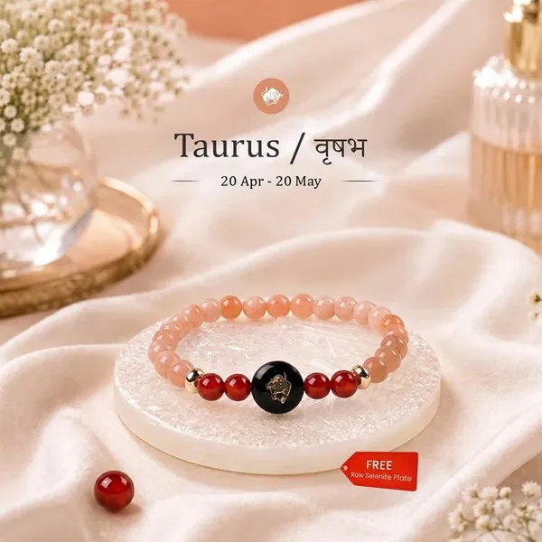 Peach_Beaded_Bracelet_For_Women