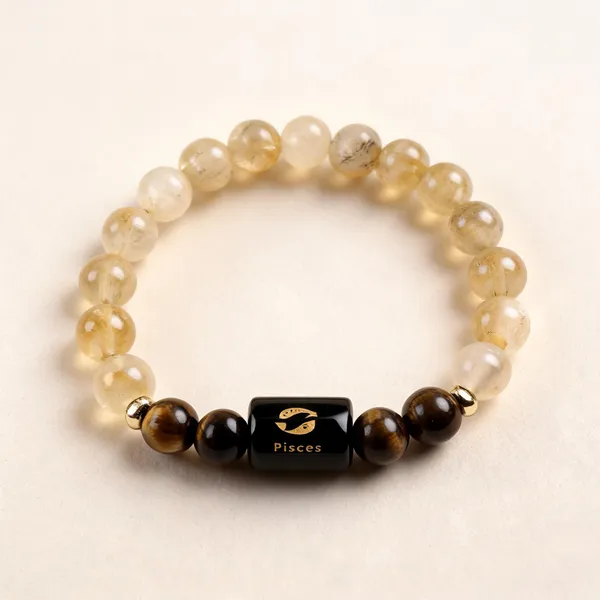 Multicolour_Crystal_Beaded_Pisces_Bracelet_For_Unisex