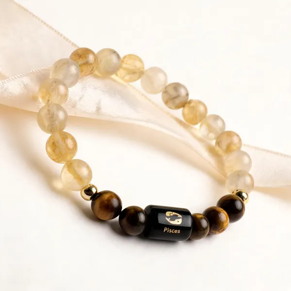 Multicolour_Crystal_Beaded_Pisces_Bracelet_For_Unisex
