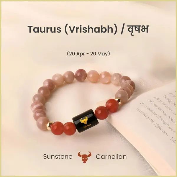 Sunstone_Carnelian_Beaded_Taurus_Bracelet