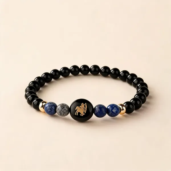 Black_Beaded_Crystal_Bracelet_For_Women