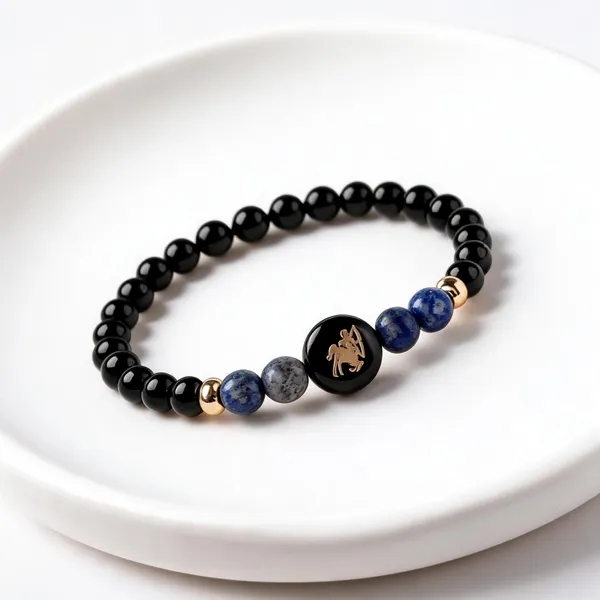 Black_Beaded_Crystal_Bracelet_For_Women