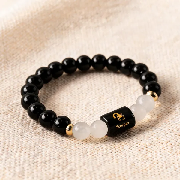Black_Obsidian_And_Quartz_Scorpio_Bracelet_For_Unisex