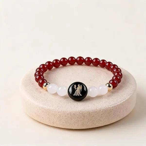 Red_Beaded_Virgo_Zodiac_Bracelet_For_Women