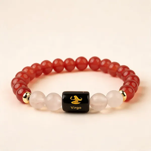Red_Beaded_Virgo_Zodiac_Bracelet_For_Women