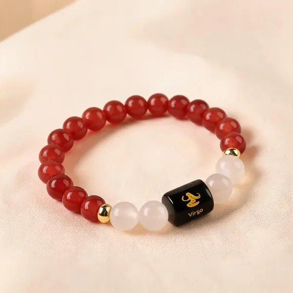 Red_Beaded_Virgo_Zodiac_Bracelet_For_Women