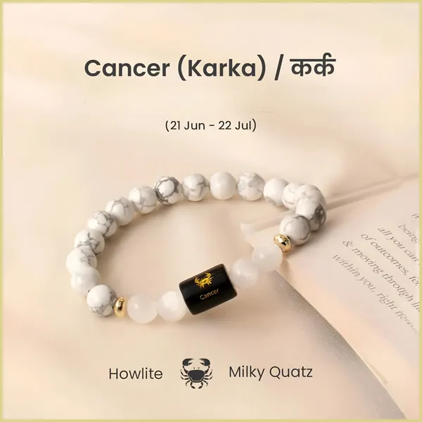 White_Beaded_Cancer_Zodiac_Bracelet_For_Unisex