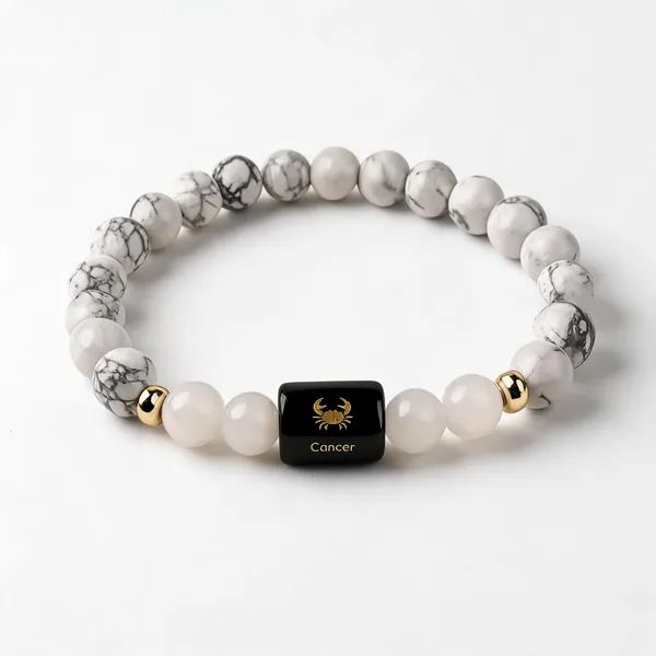 White_Howlite_And_Milky_Quartz_Cancer_Zodiac_Bracelet