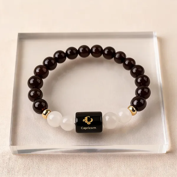 Brown_Garnet_And_Milky_Quartz_Capricorn_Bracelet